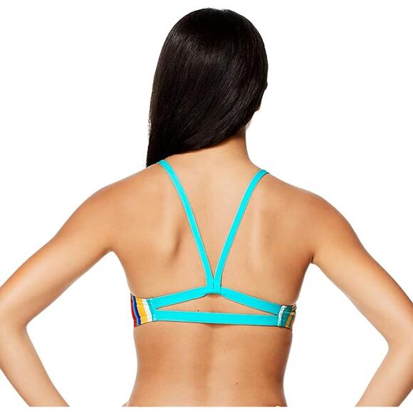 NEW Speedo Women's Swimsuit Top Bikini Strappy Back Demi LARGE - Picture 2 of 2